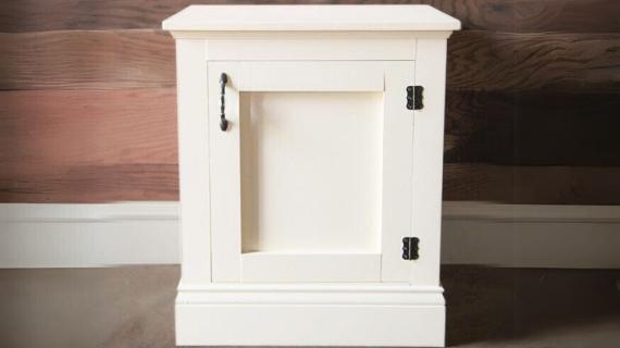 Ana white planked online wood bedside table